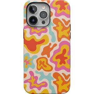 Casely IPhone 15 Pro Max Tropical Color Splash Abstract Retro Case.